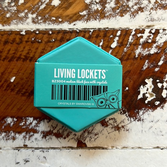 NEW ORIGAMI OWL Posh Locket Face-Med Black Face w/Crystals by Swarovski BZ3004 - Picture 3 of 4